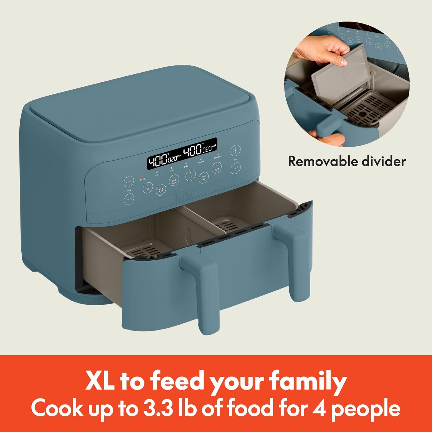 Thumbnail 1 de Bella 4 Qt TriZone Air Fryer