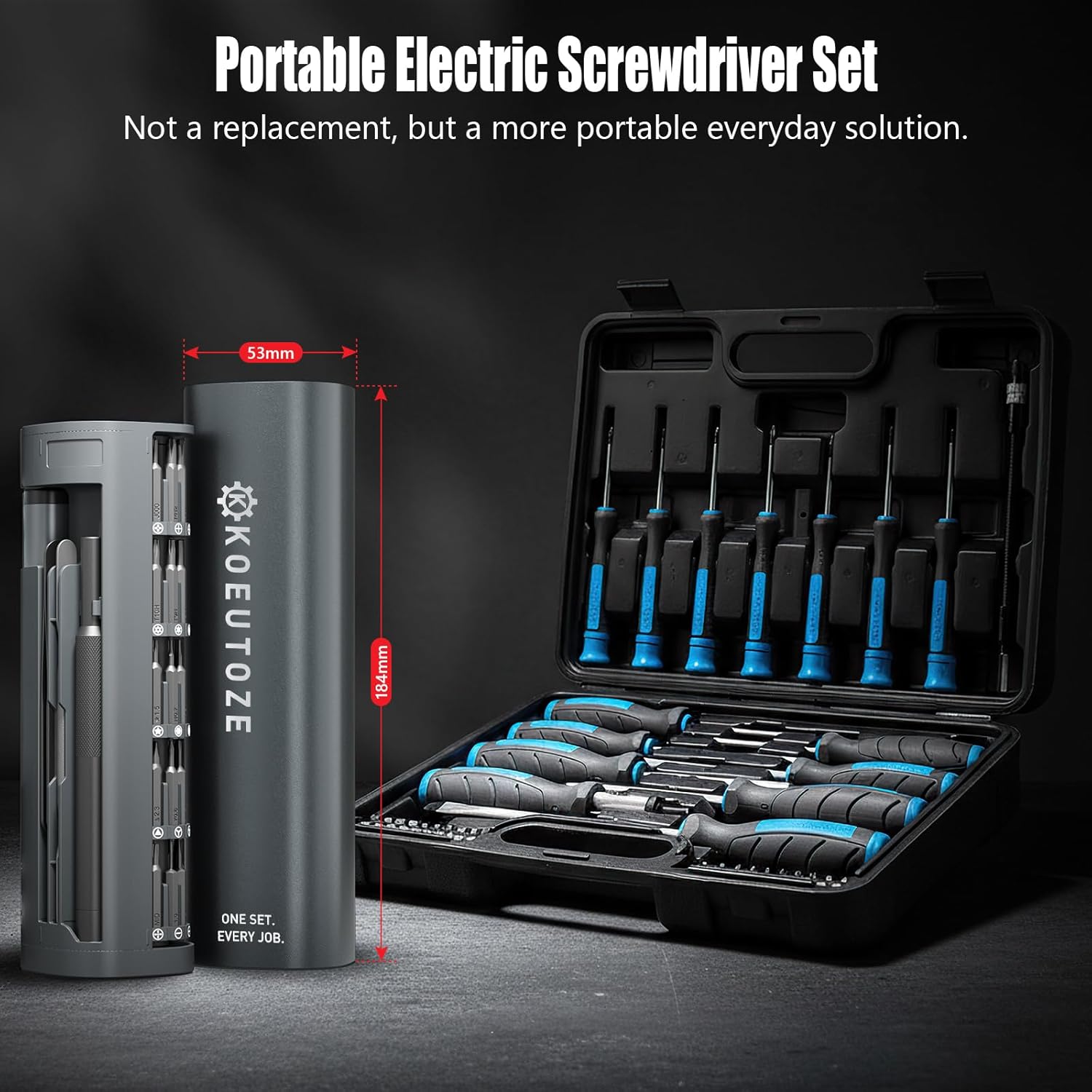 Detalle 2 de Koeutoze Mini electric screwdriver set 78-in-1