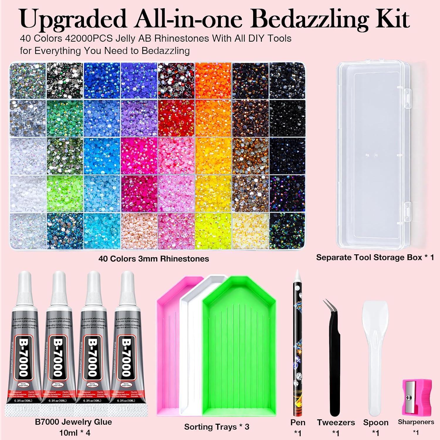 Detalle de Kiwixmoon Bedazzling Kit 3mm Rhinestones