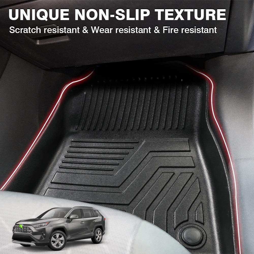 Thumbnail 3 de Powerty All Weather Floor Mats for 2019-2025 Toyota RAV4 (3D TPO) - Heavy-Duty, All-Weather Floor Liners