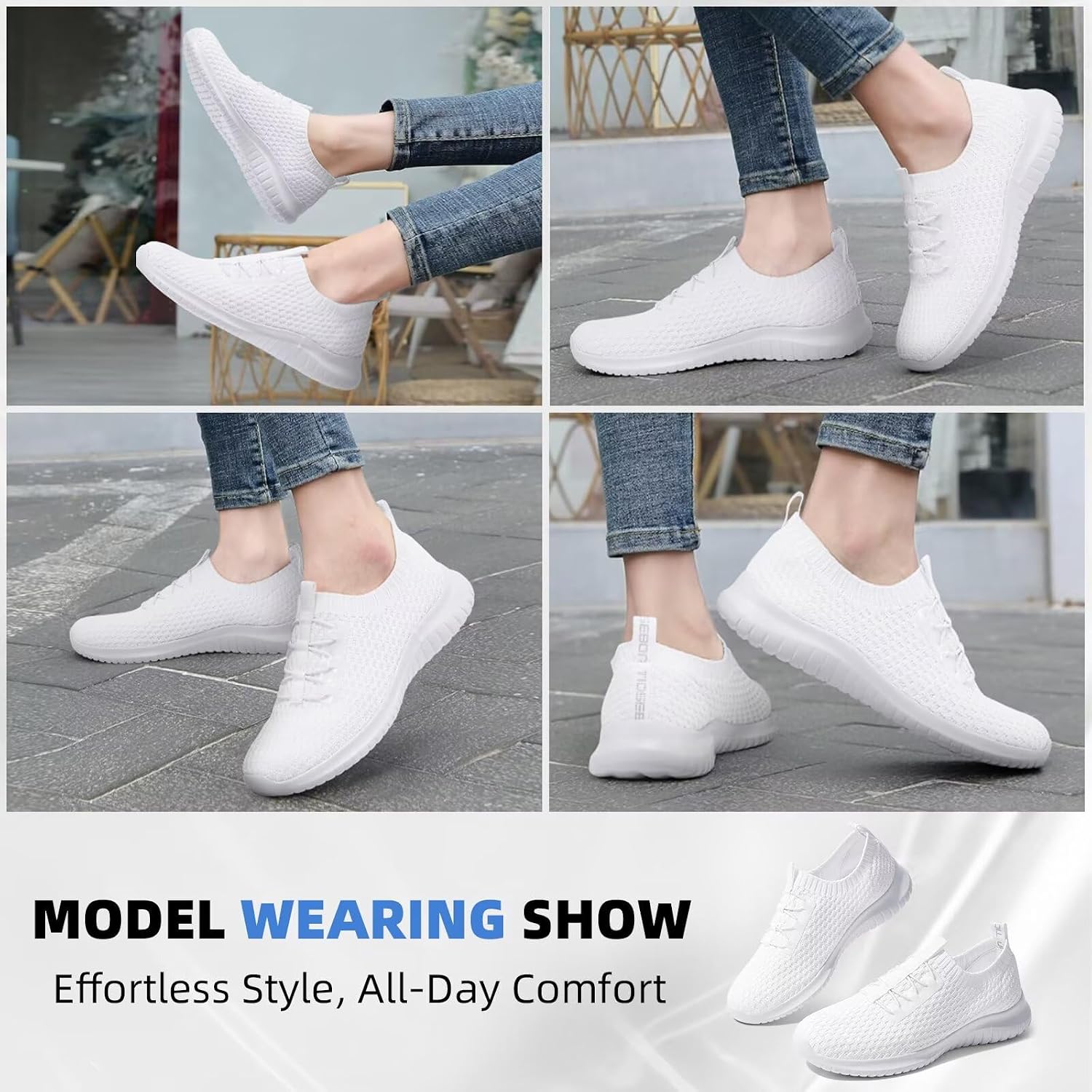 Thumbnail 6 de TIOSEBON Slip On Shoes Women: Lightweight, Breathable Walking Trainers with Memory Foam