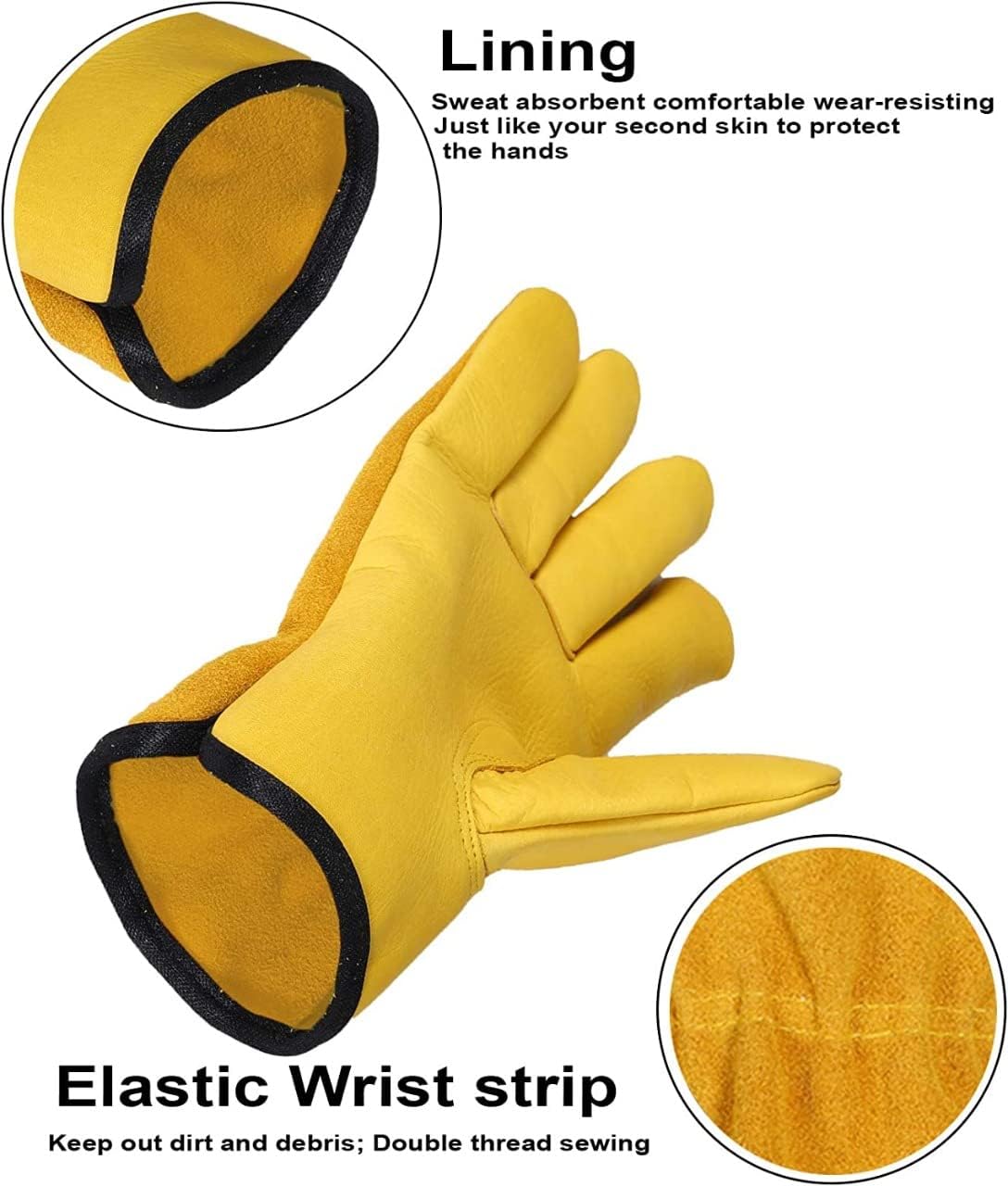 Thumbnail 3 de WFX Leather Working Gloves – Thorn Proof Garden Heavy Duty Utility (XL, Pack of 1)