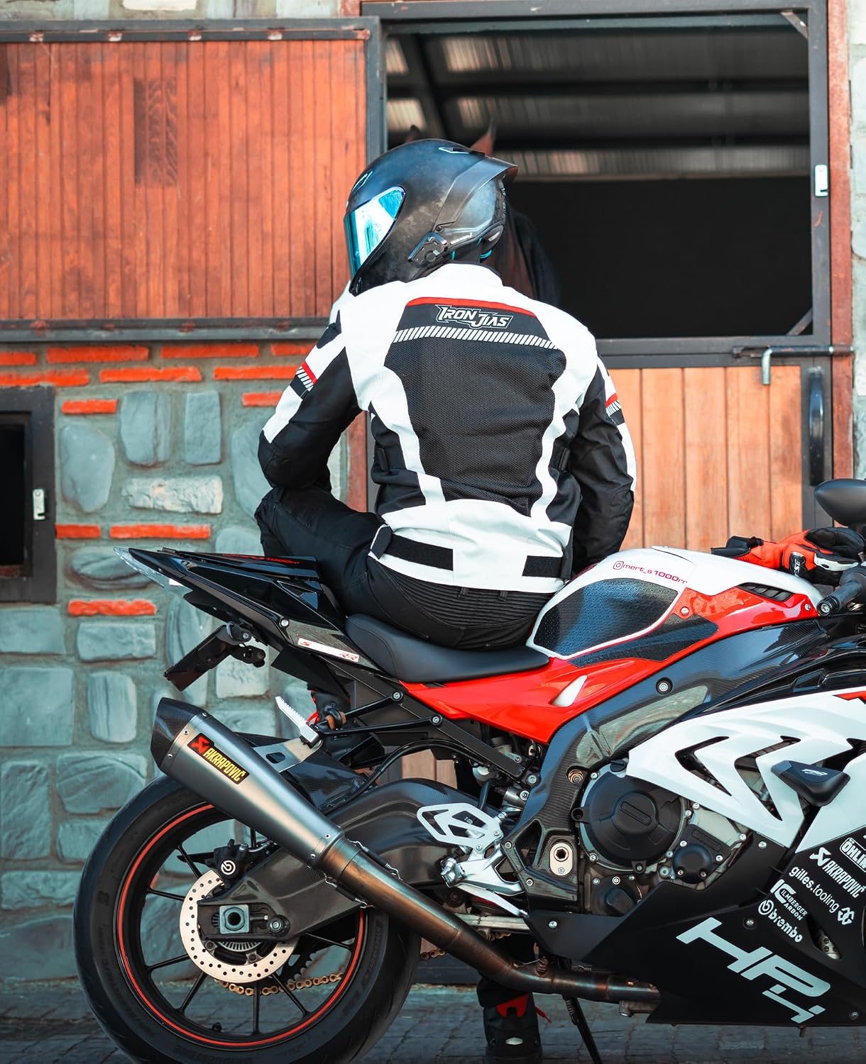 Detalle 1 de BORLENI Motorradjacke Sommer Panzerschutz