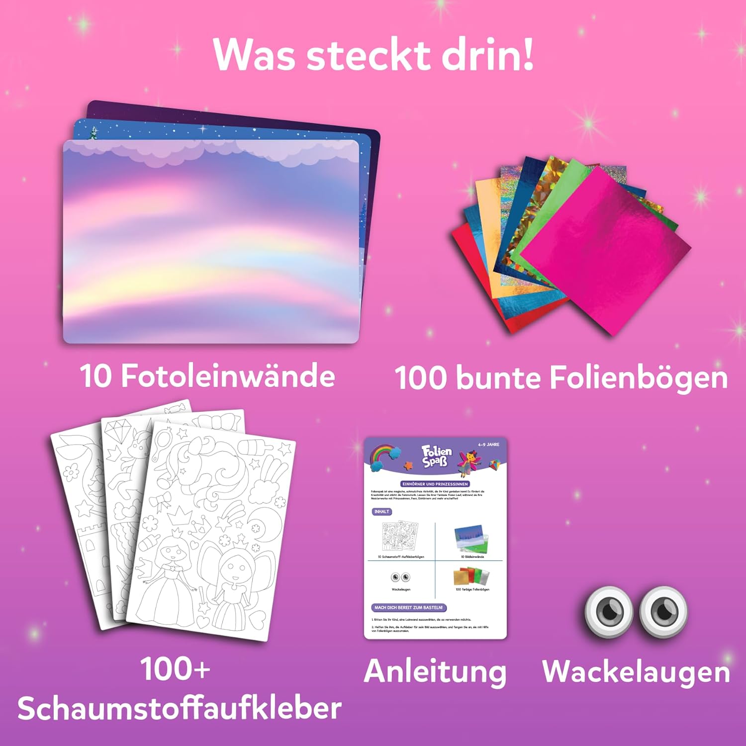 Detalle 2 de Skillmatics Folienspaß: Einhörner & Prinzessinnen – Schmutzfreie Bastelaktivität für Kinder 4–9 Jahre