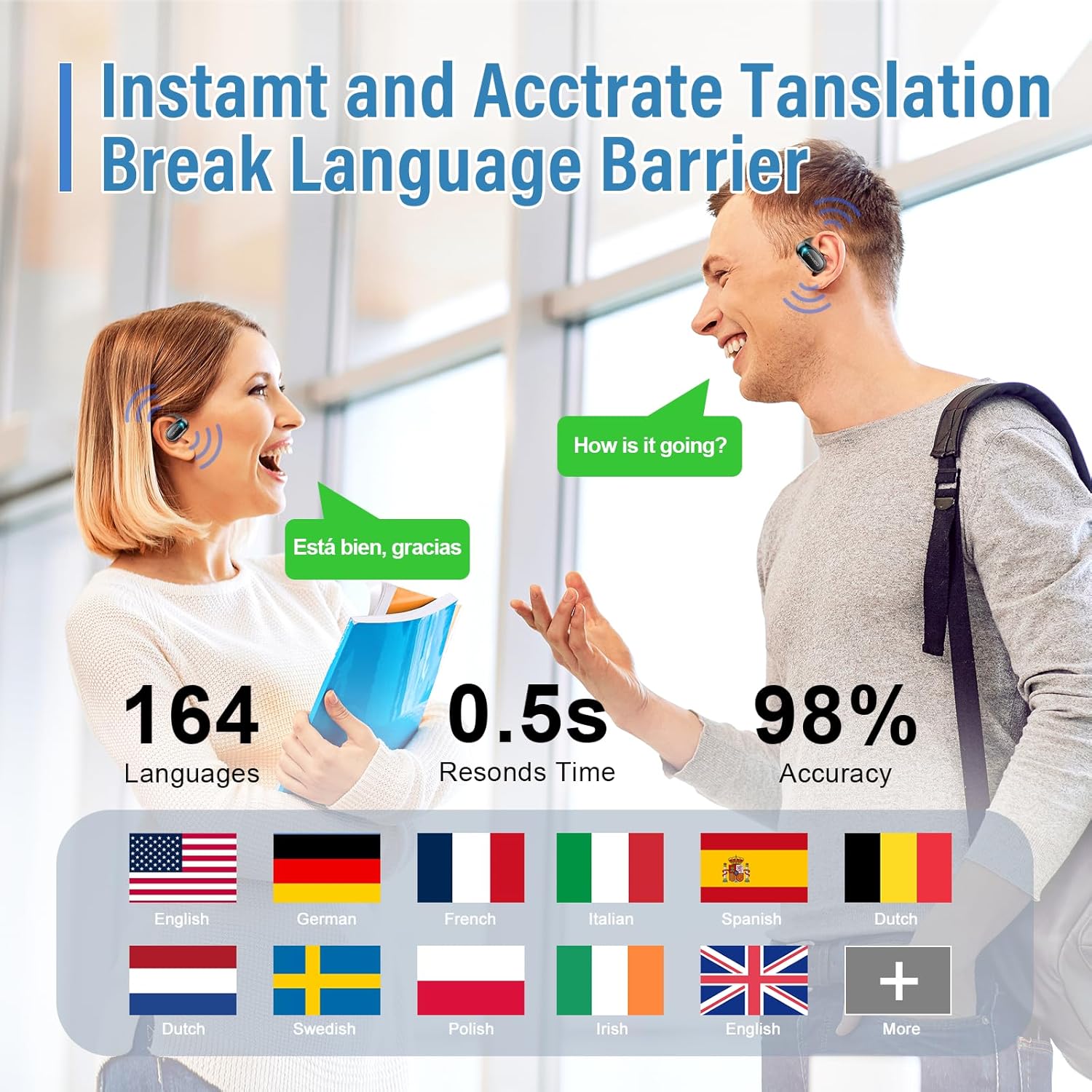 Thumbnail 1 de Conyat AI Language Translation Earbuds Real Time: 3-in-1 Translator Ears for Travel and Business