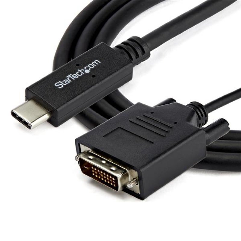 Detalle de StarTech Cable Adaptador USB-C a DVI (Thunderbolt 3) 2 m Negro