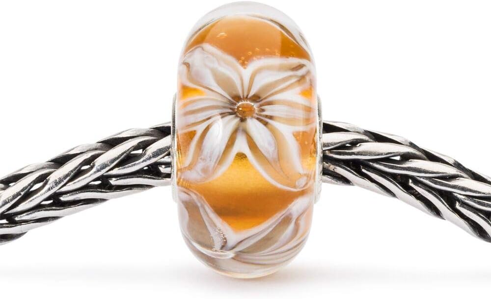 Detalle de Trollbeads Perle en verre avec fleur – taille unique, verre de Murano