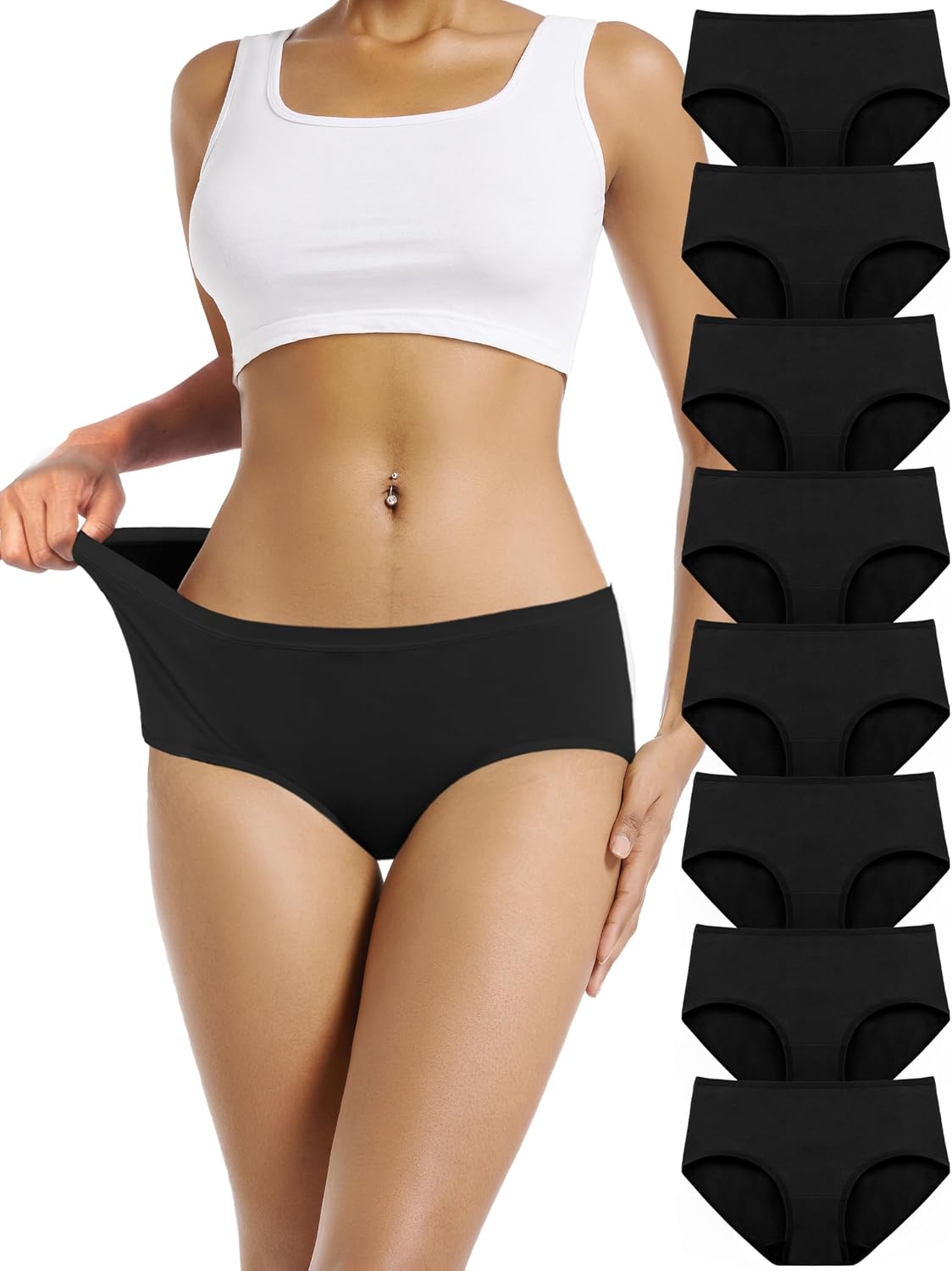 Detalle de TIICHOO Unterhosen Damen Hipster Baumwolle 95% Baumwolle