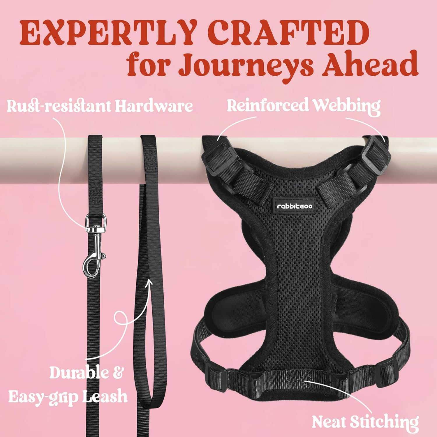 Thumbnail 6 de rabbitgoo XS cat harness and leash, reflective 🐱