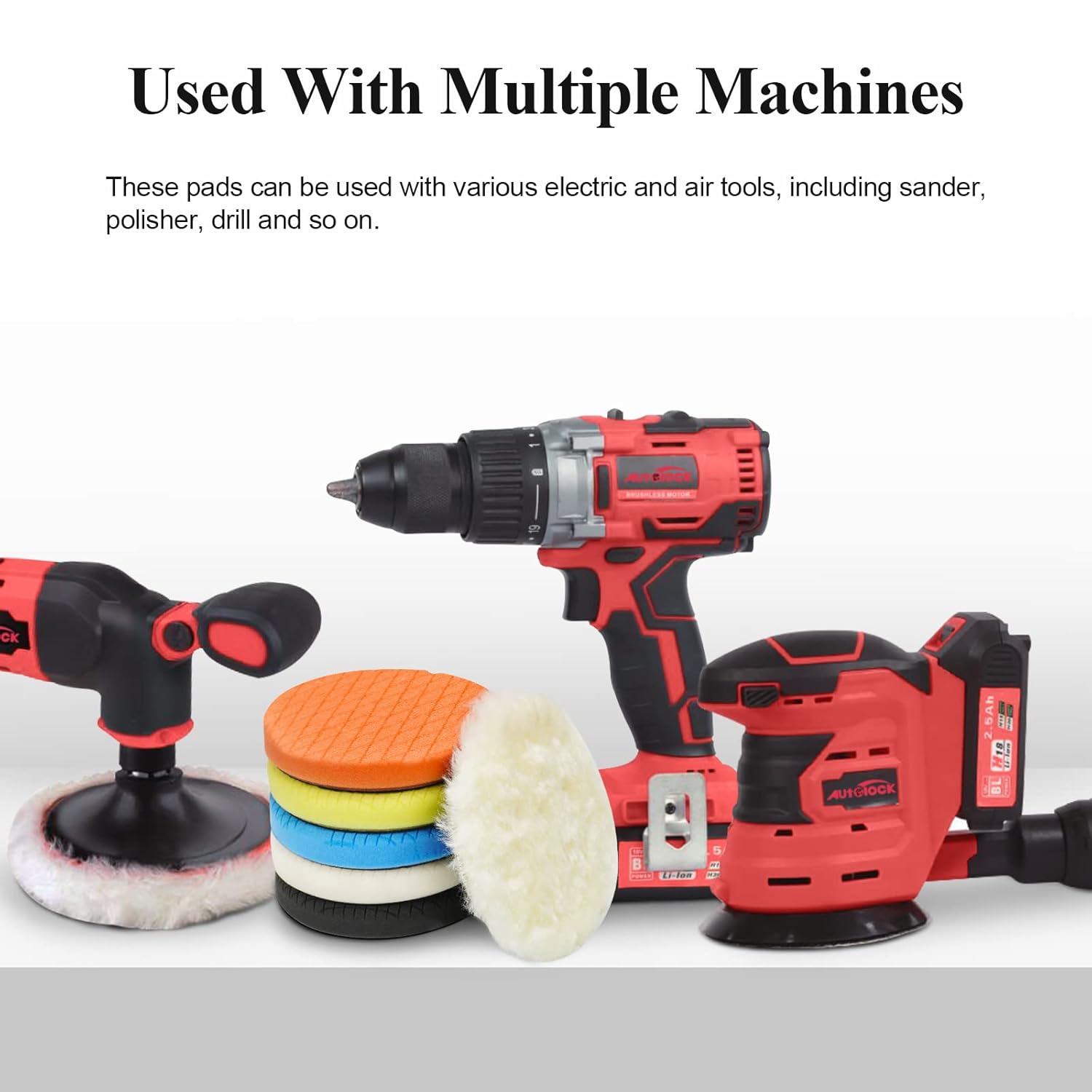 Detalle de Autolock 5 in buffing pads kit 6 pcs