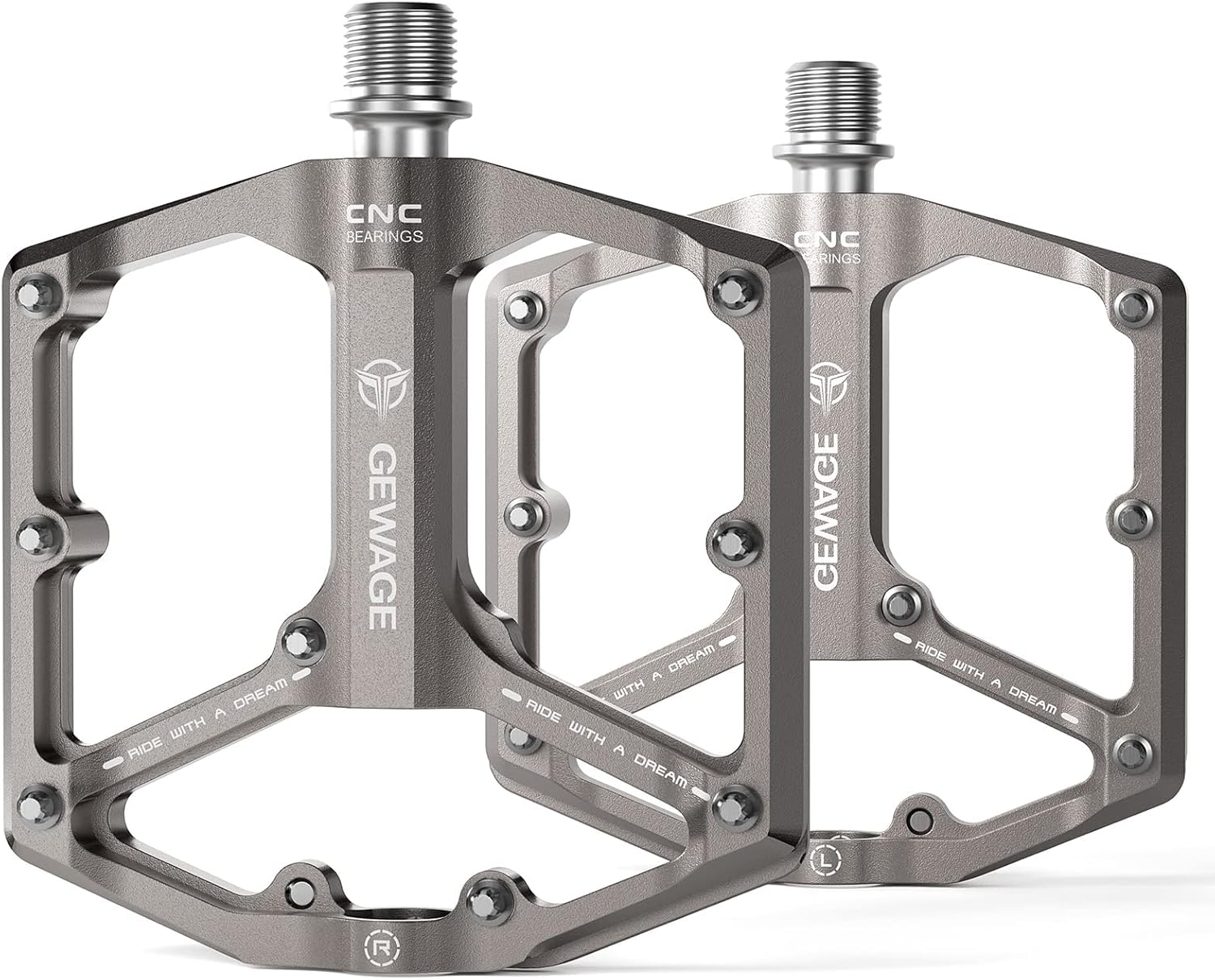 GEWAGE Road/Mountain Bike Pedals with 3 Bearings 🛞