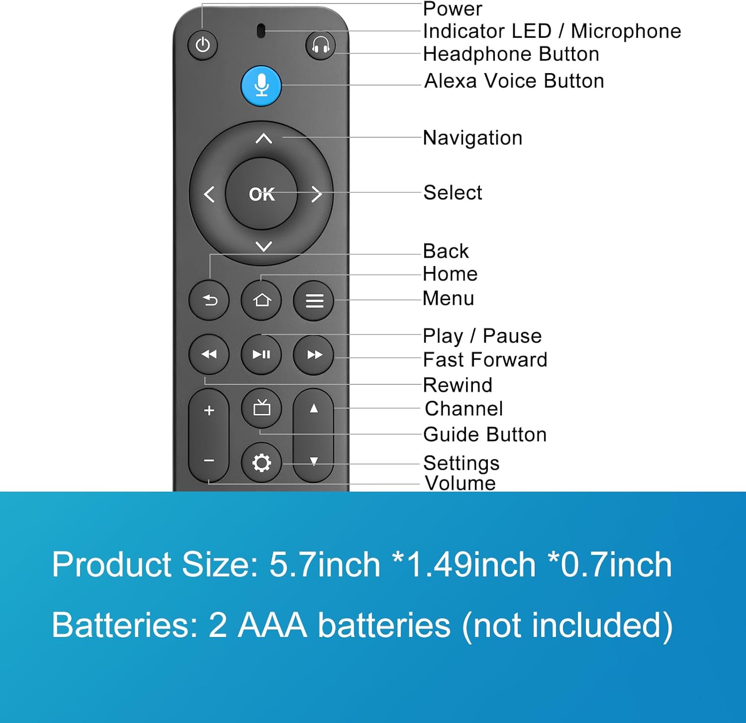 Thumbnail 6 de Replacement Voice Remote Control for TV Stick