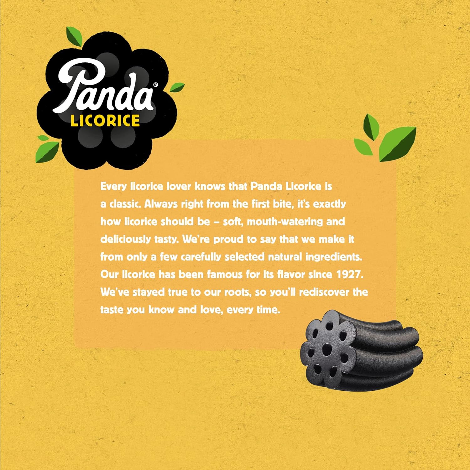 Detalle 2 de Panda Natural Soft Original Licorice, Black Licorice Candy, 8 Resealable Bags