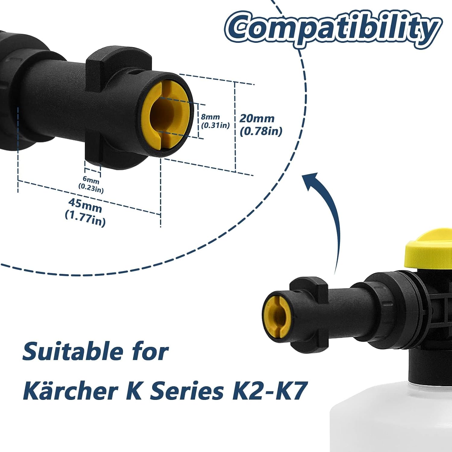 Detalle de DERASL Soap Snow Foam Lance for Karcher 750 ml