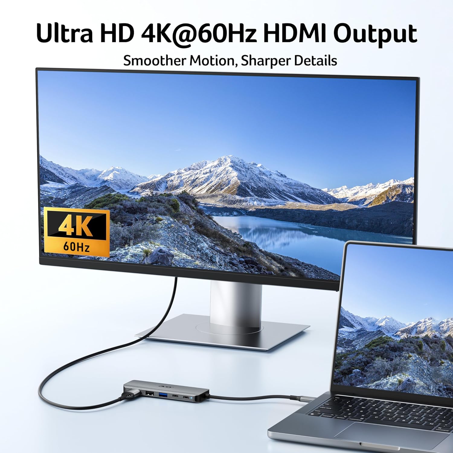 Thumbnail 2 de Acer USB C Hub 5-in-1 (USB‑C to HDMI 4K@60Hz) with 100W USB‑C PD charging
