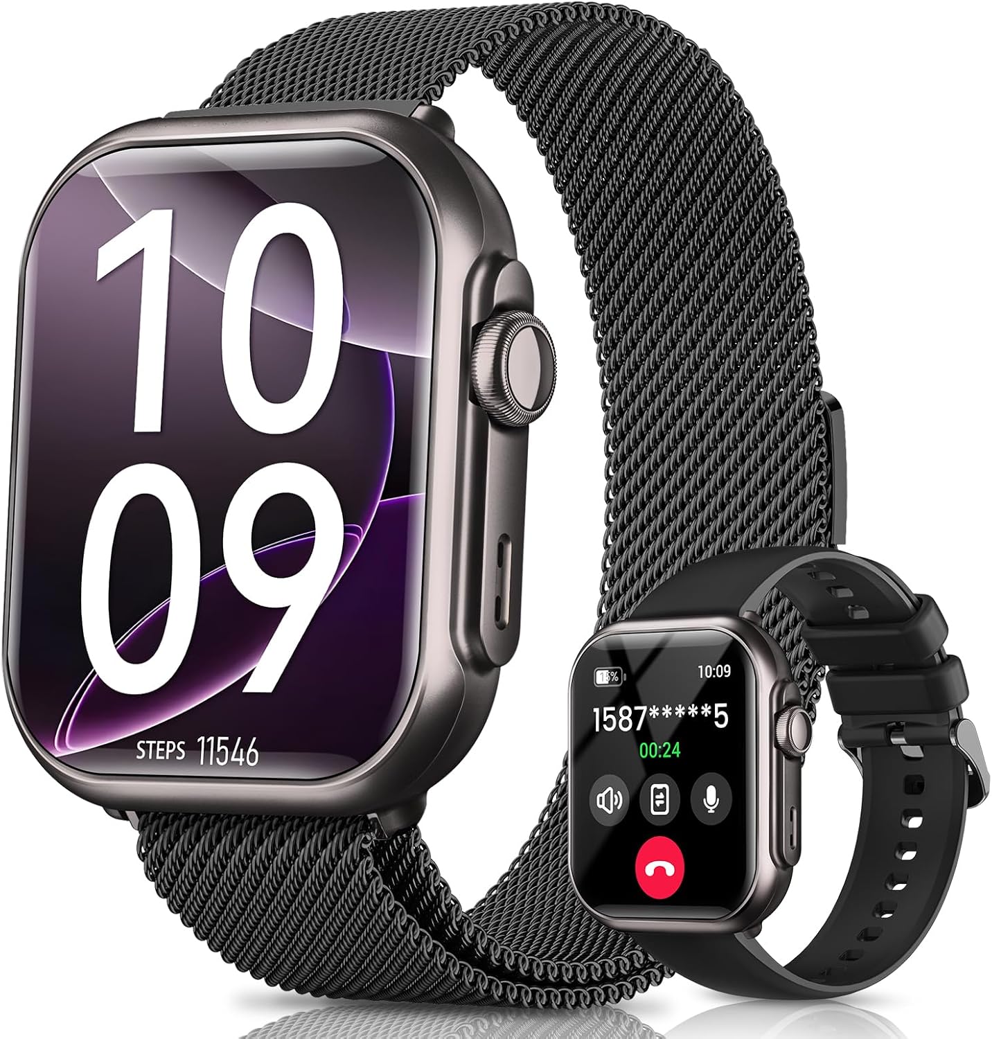 Detalle de Smart Watch for Men Women with 1.85" HD Display, 30-Day Battery, and IP68 Fitness Tracking
