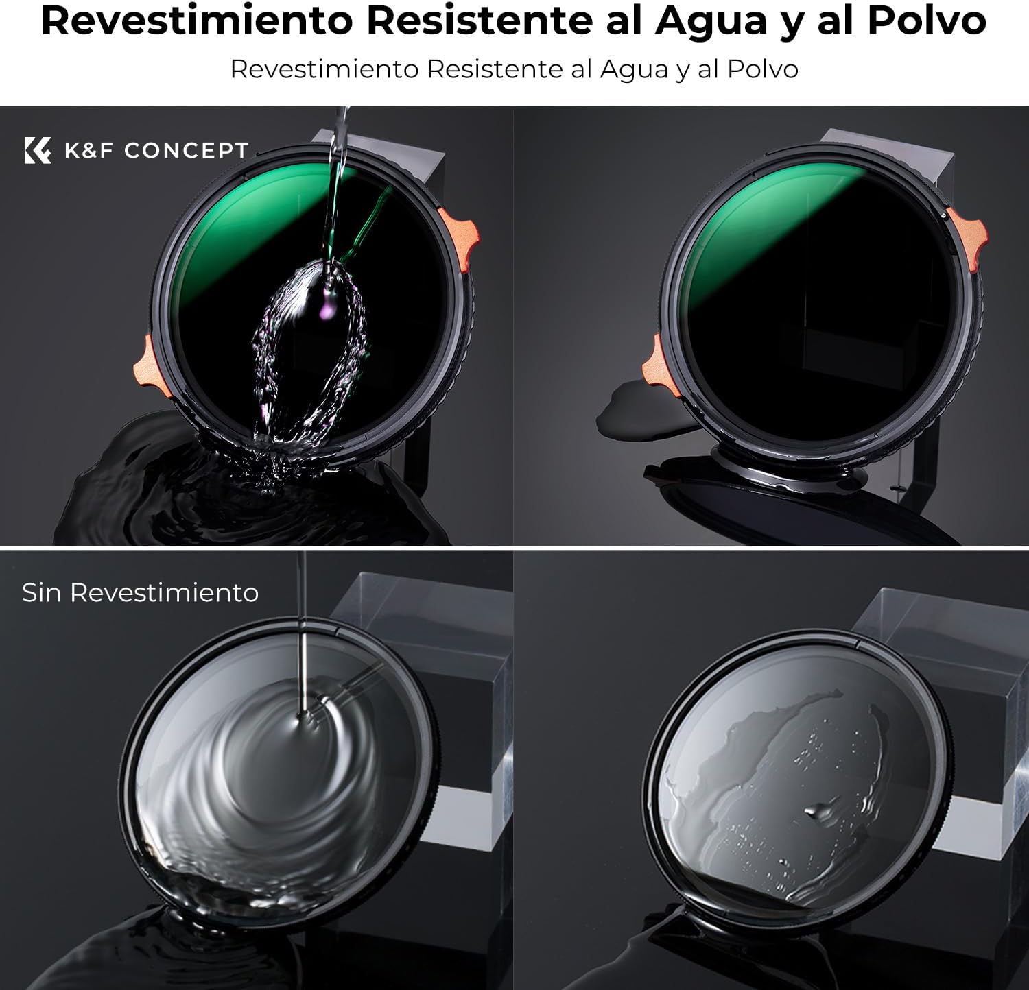 Thumbnail 6 de K&F CONCEPT Nano-Xcel 37mm Filtro ND4-64 y CPL 2 en 1