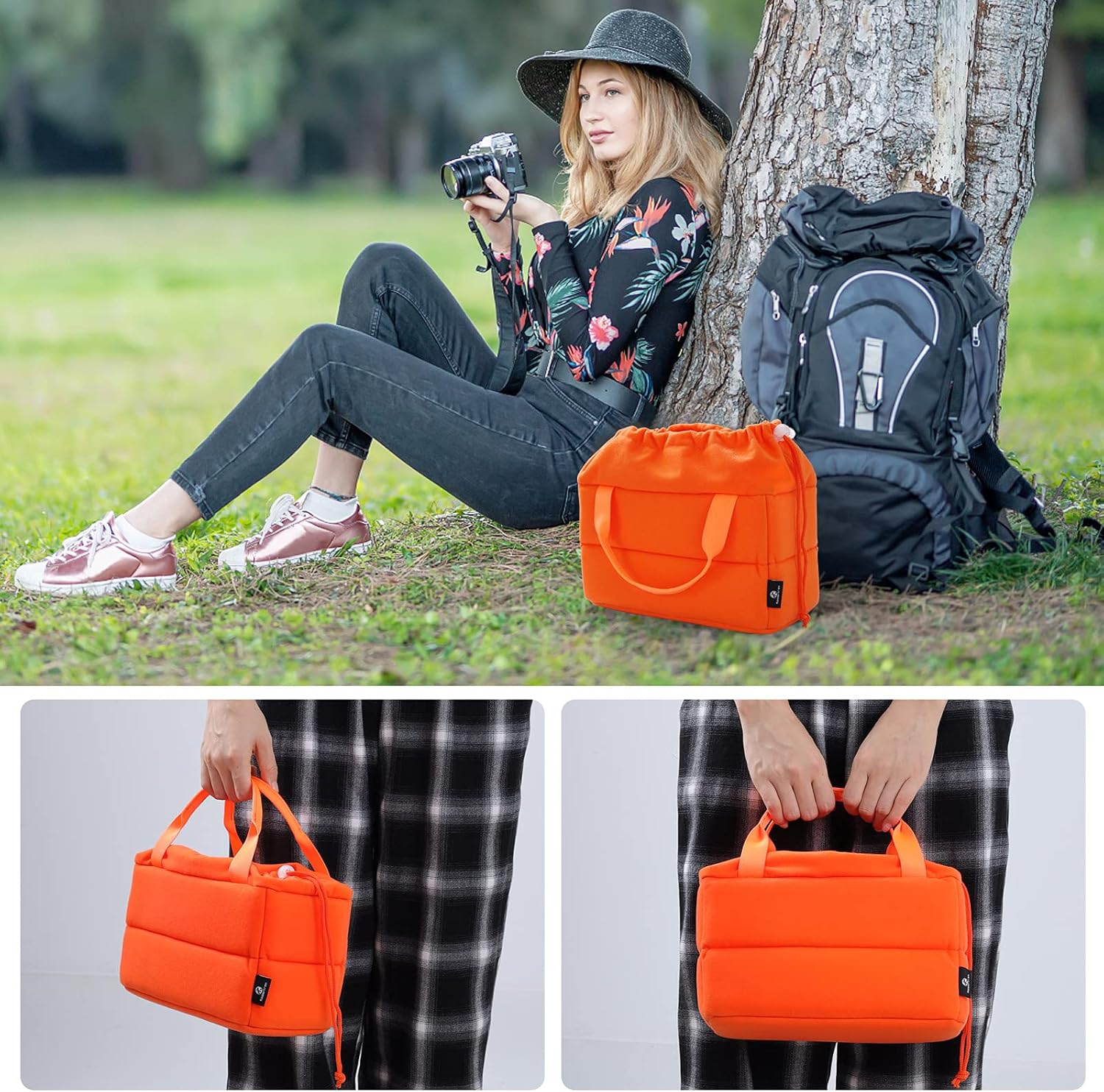 Thumbnail 1 de Koolertron padded DSLR camera insert shockproof bag (velvet & adjustable dividers) for 1 DSLR + 2 lenses