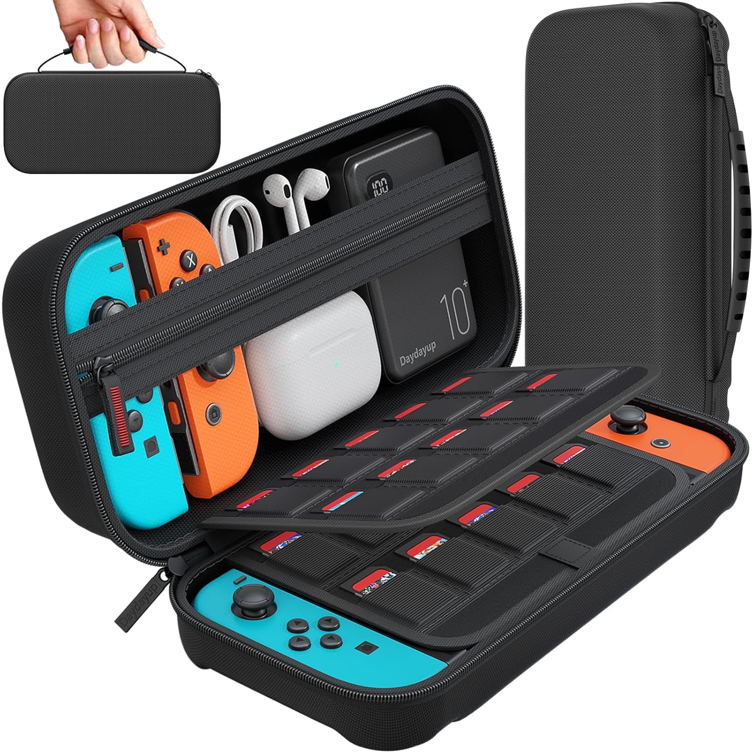 Detalle de daydayup Tasche Switch Hülle 20 Spiele