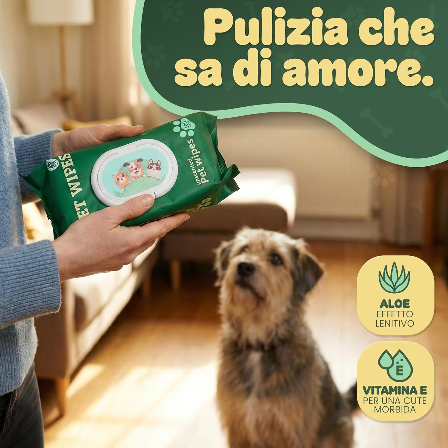 Thumbnail 6 de Generico Salviette per Cani Senza Profumo e Senza Alcol – Salviette Umidificate per Zampe, Pelo e Muso