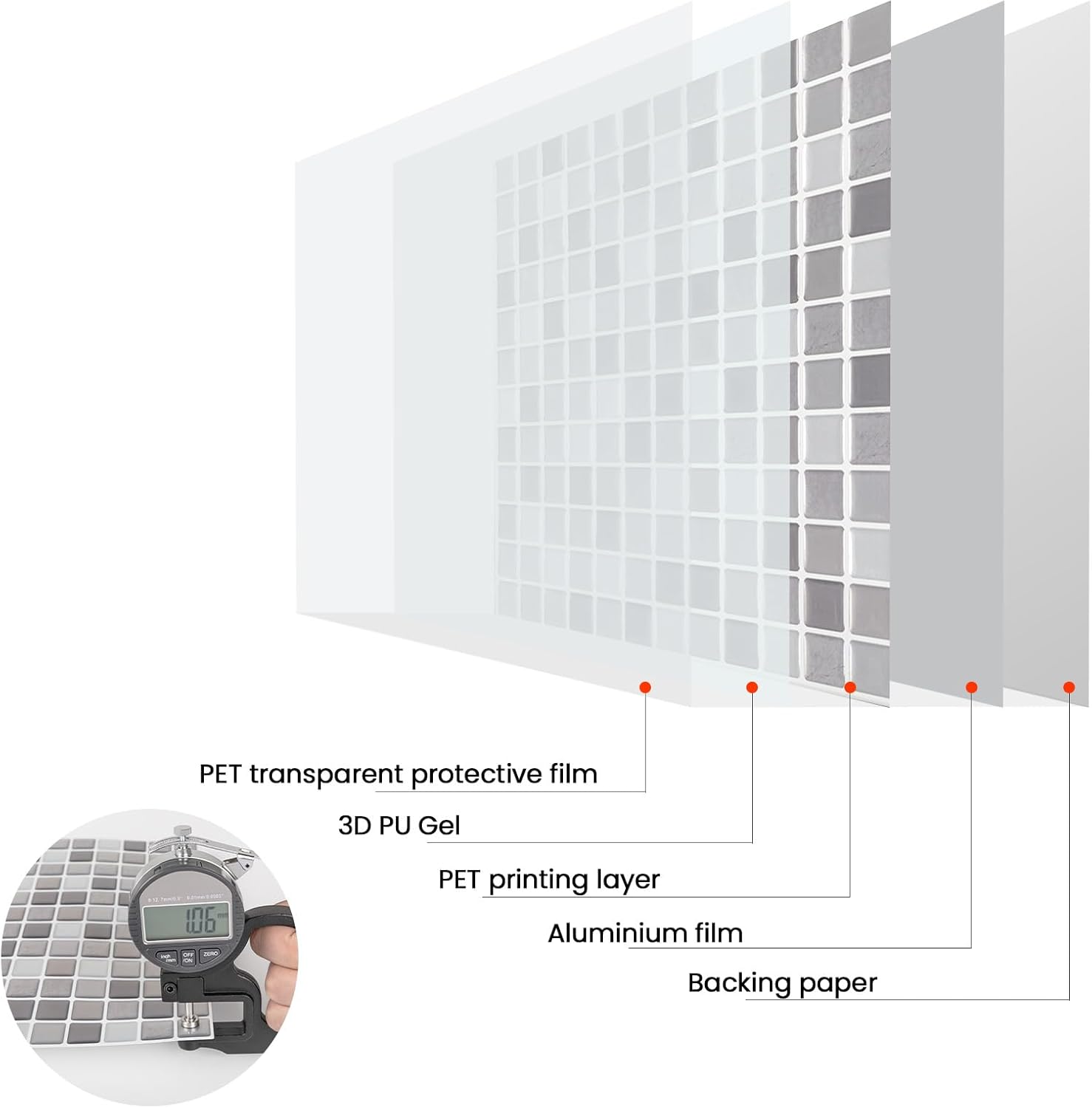Thumbnail 1 de Hode Credence Adhesive Mosaïque 23,6×23,6 cm 📐