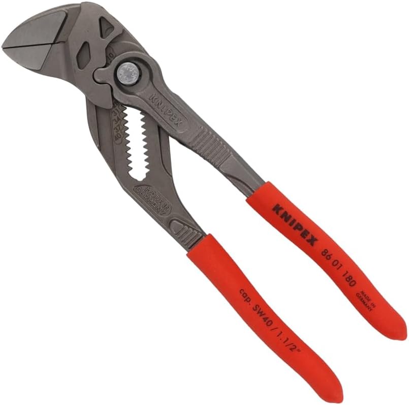 Detalle de クニペックス KNIPEX 8601-180SB プライヤーレンチ 180mm・最大開口幅40mm