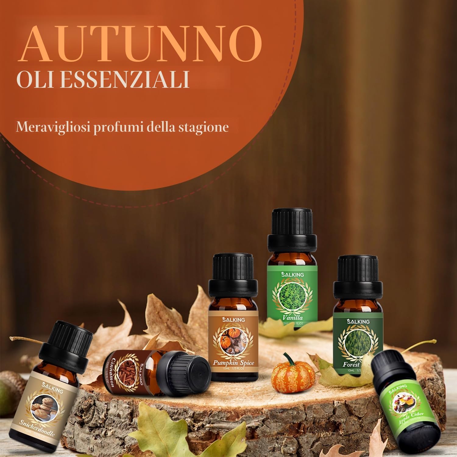 Detalle 2 de SALKING Oli Essenziali Autunnali 6x10ml 🕯