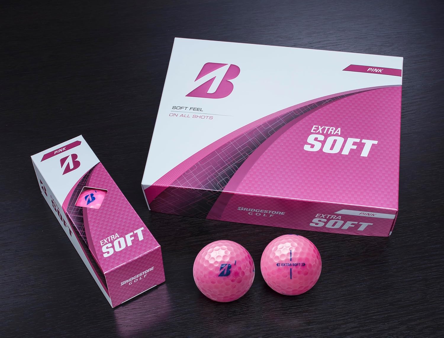 Detalle 2 de ブリヂストン EXTRA SOFT X5PXJ ゴルフボール 2025年モデル 12球入り ピンク 2ピース