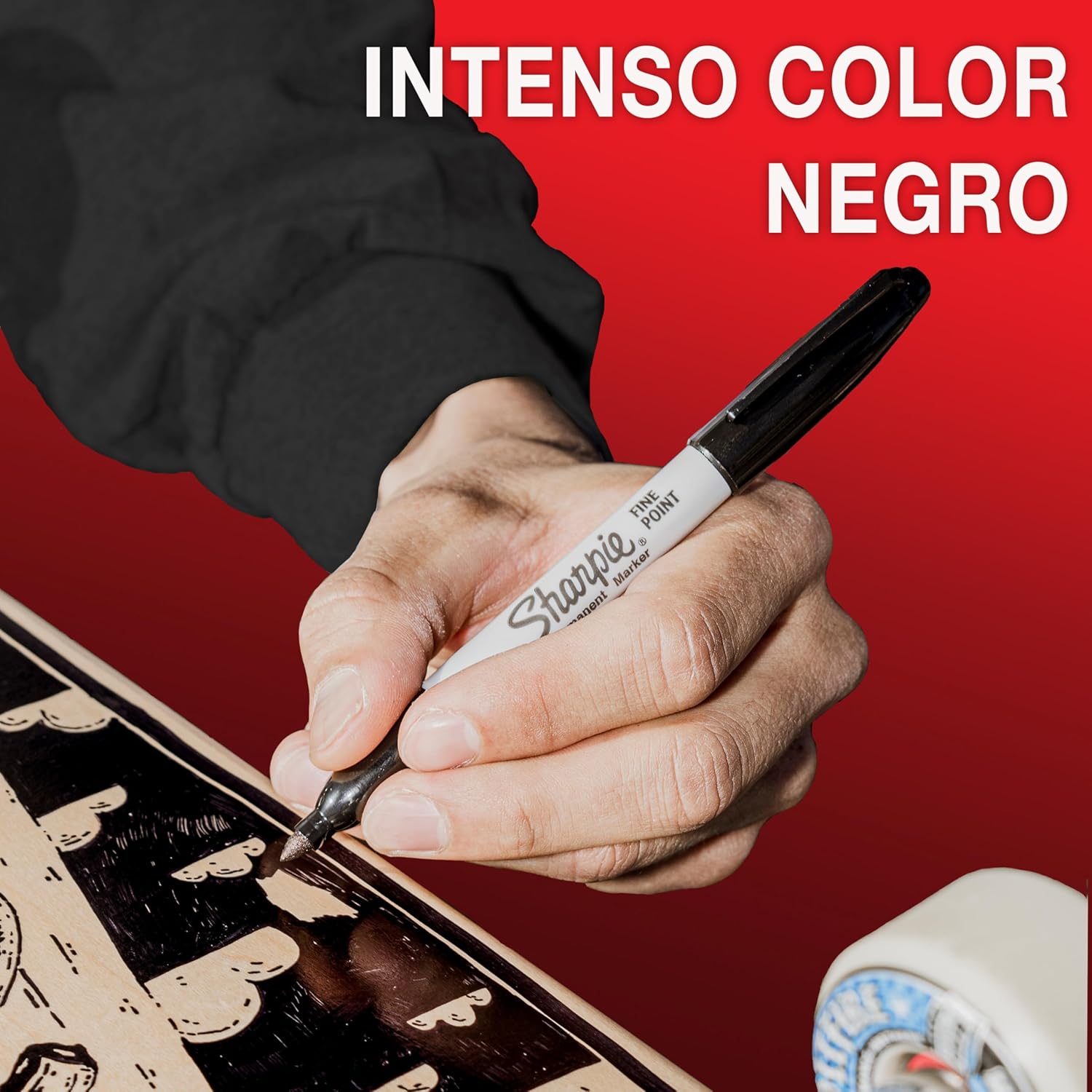 Thumbnail 2 de Sharpie rotuladores permanentes punta fina negro 24