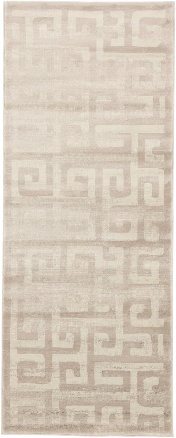 Detalle de RugVista Ancient – dywan typu chodnik 80 x 200 cm, jasnobeżowy, geometryczny