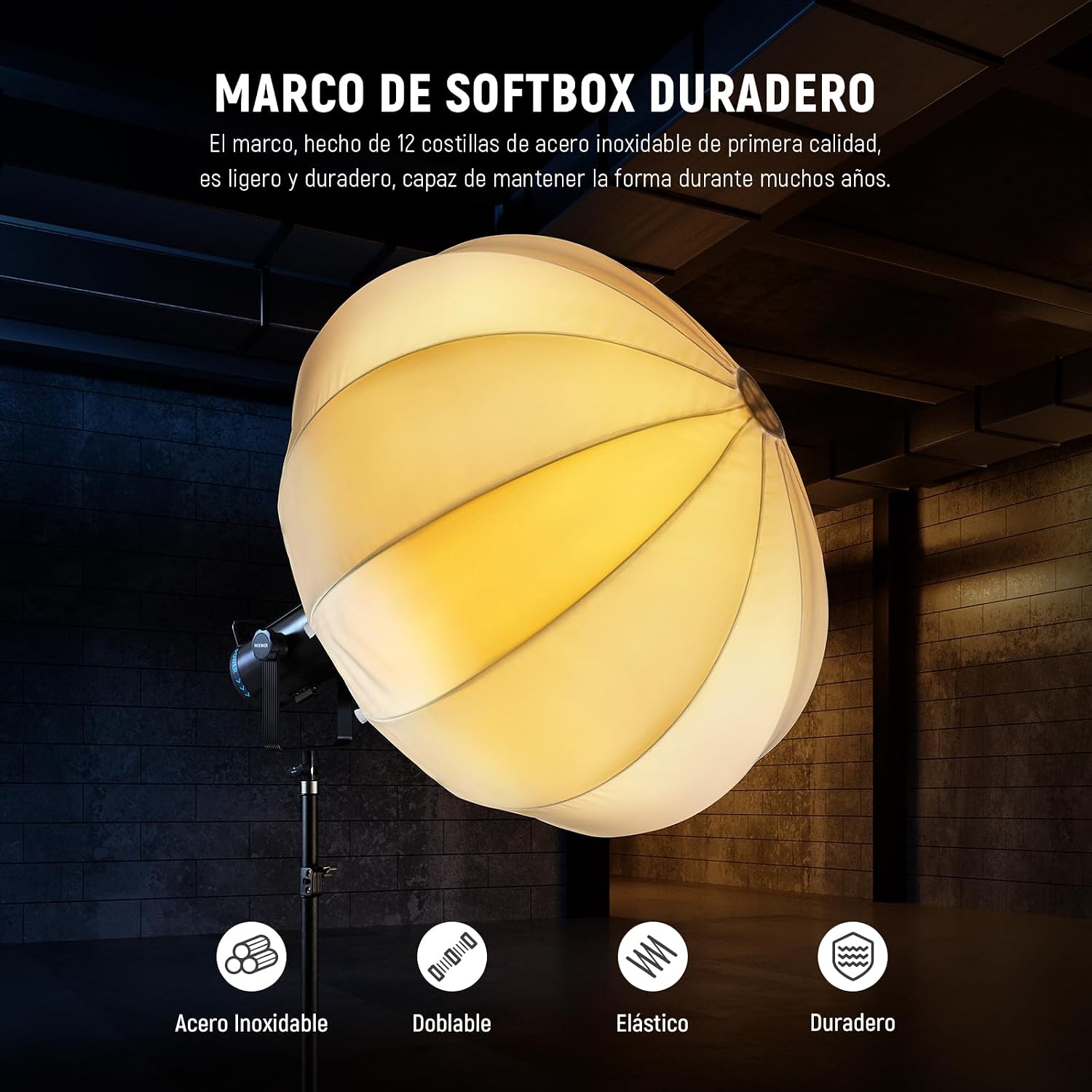 Thumbnail 3 de NEEWER NS15L Softbox Linterna 26" Difusor 360°