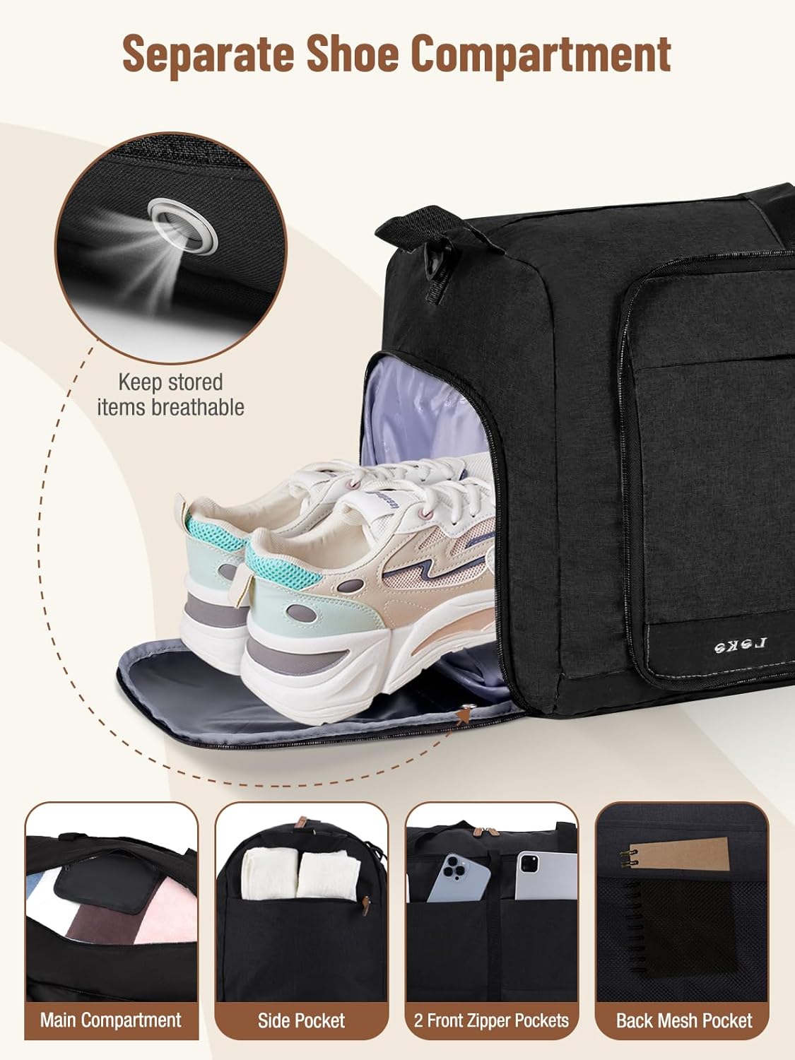 Thumbnail 3 de Lekesky 60L foldable waterproof duffle bag