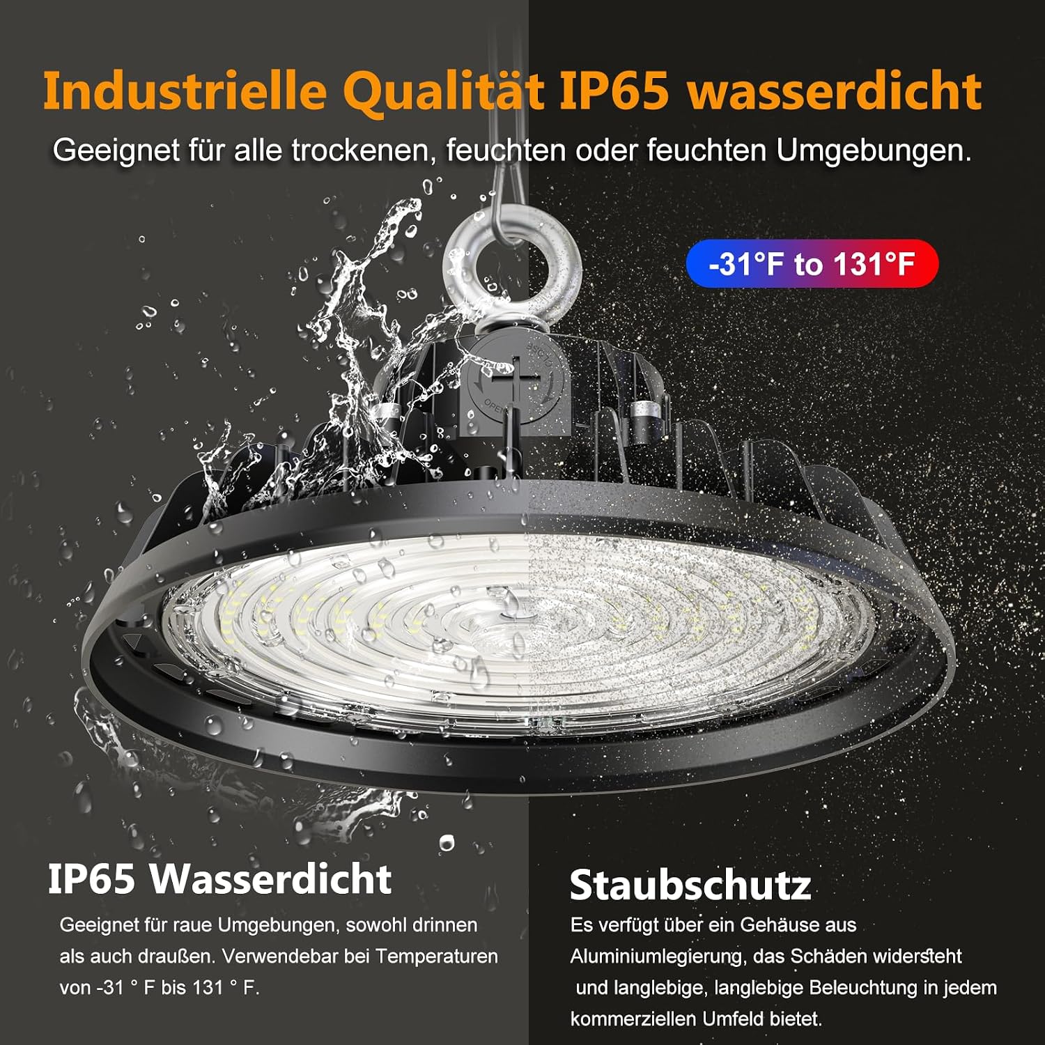 Detalle 2 de RUISUN UFO LED Hallenleuchte 240 W