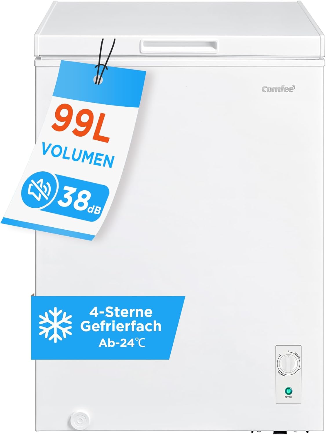 Detalle de Comfee RCC102WH2EU Gefriertruhe 99 L