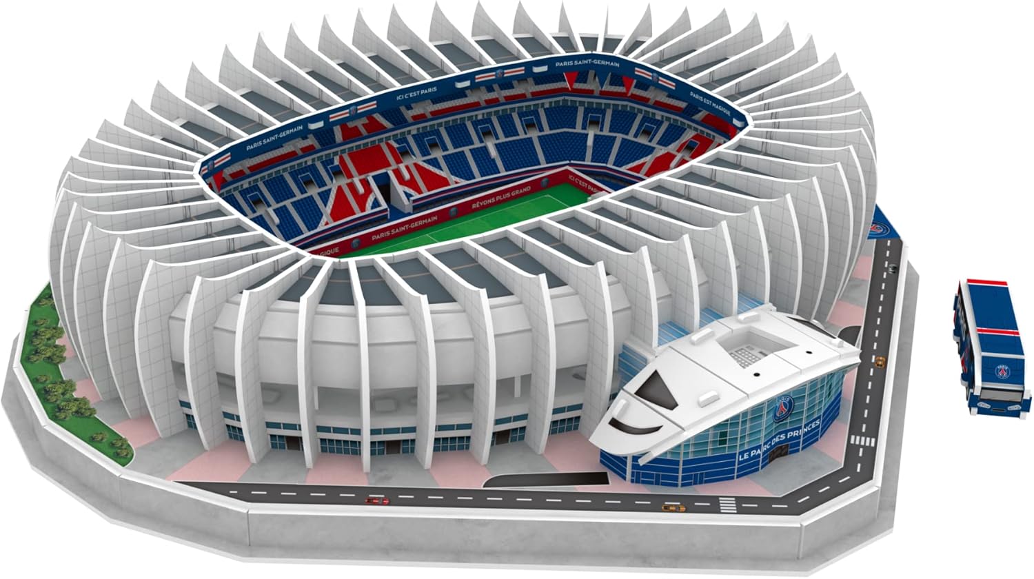 Thumbnail 5 de Megableu Puzzle 3D Parco dei Principi con luci LED e stadio PSG (111 pezzi, da montare)