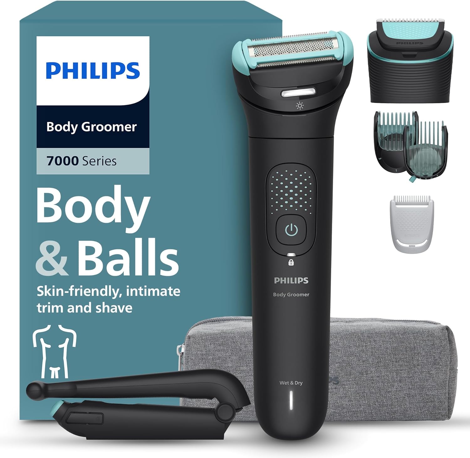 Detalle de Philips BG7480/15 Body Groomer 7000 — 120 min runtime 🪒