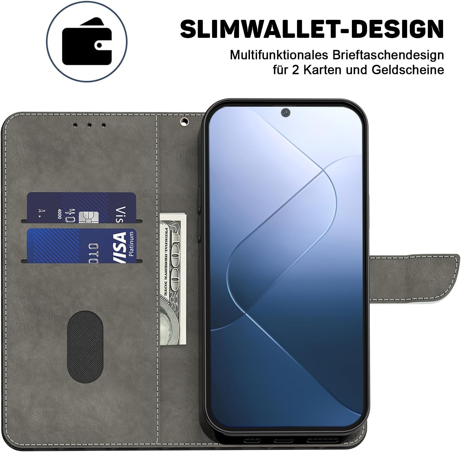 Thumbnail 2 de BOLELAW Wallet Case für Samsung Galaxy A26/A17 – stoßfestes PU-Leder mit Magnetverschluss & Standfunktion