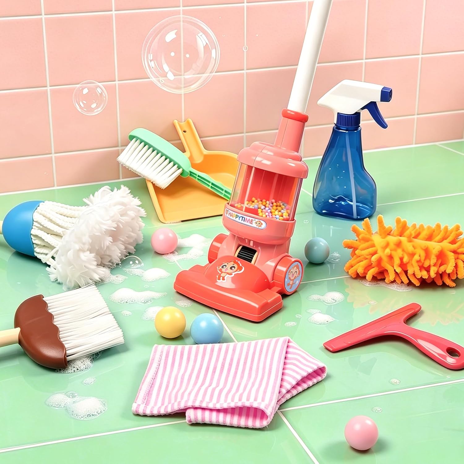 Thumbnail 4 de Meland Kids Cleaning Set (8-Piece) Toddler Broom and Toy Vacuum for Pretend Play