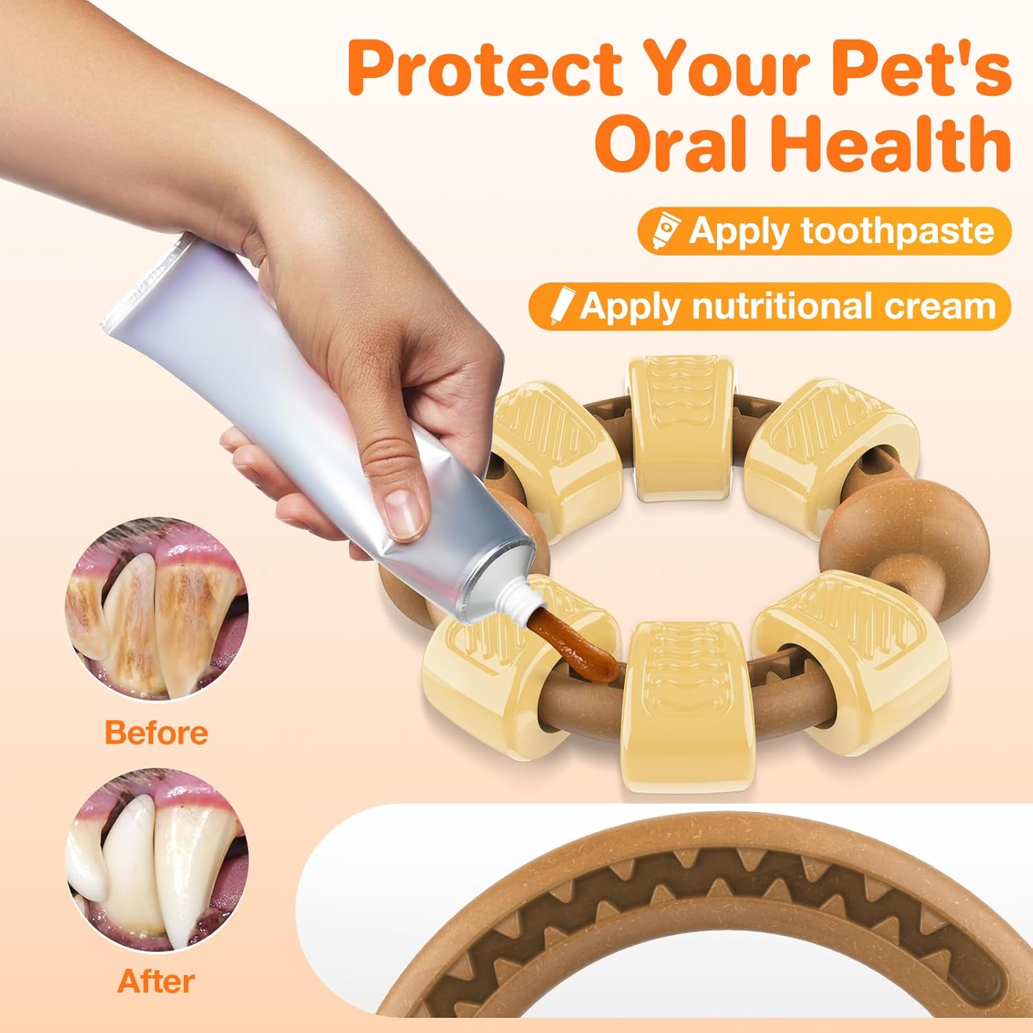 Thumbnail 4 de RUXAN Puppy Teething Toys – Ring Dog Chew for Aggressive Chewers