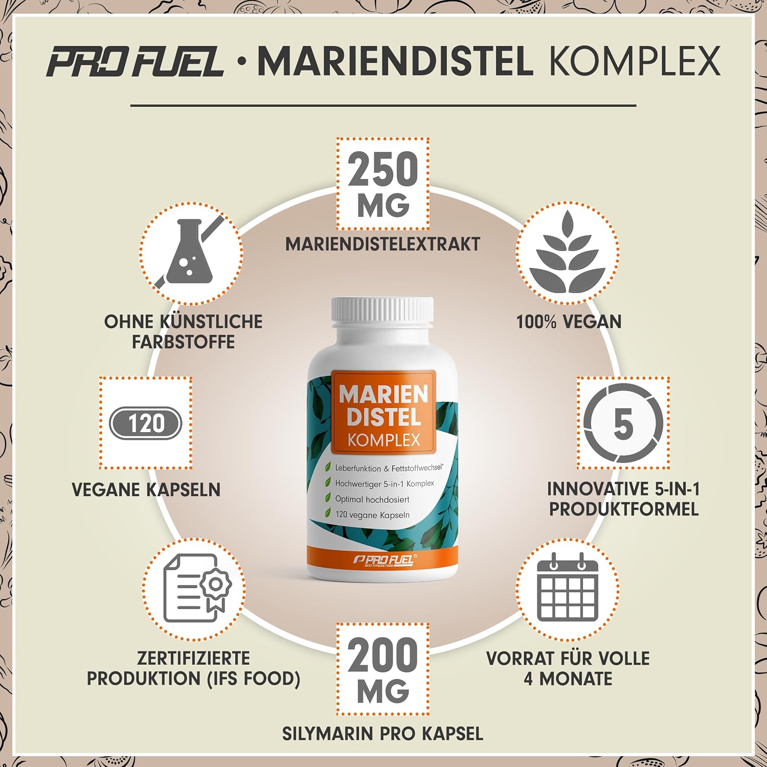 Detalle 2 de Mariendistel Kapseln hochdosiert 120x