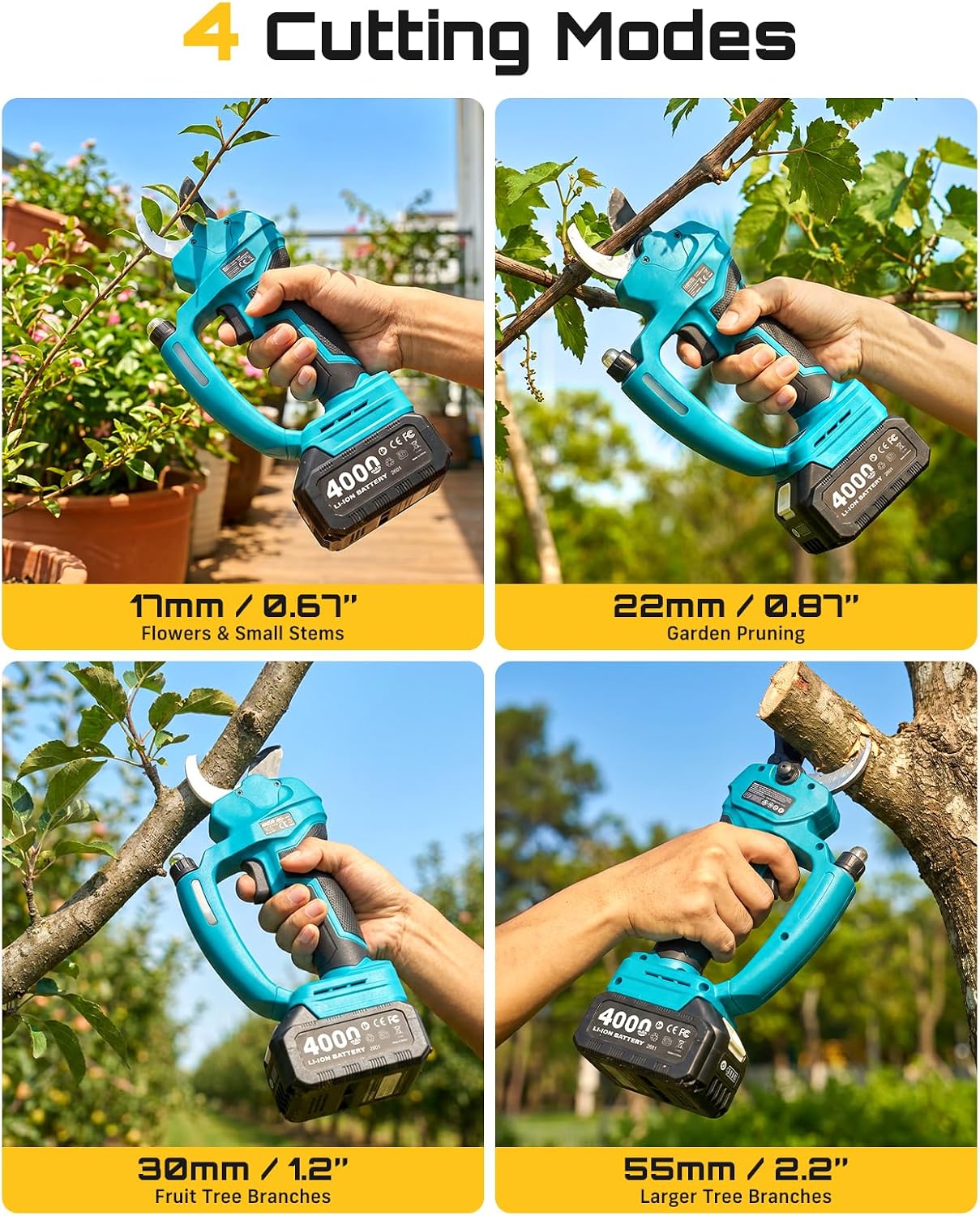 Detalle 2 de SEESII Electric Pruning Shears, 2.2-inch Capacity