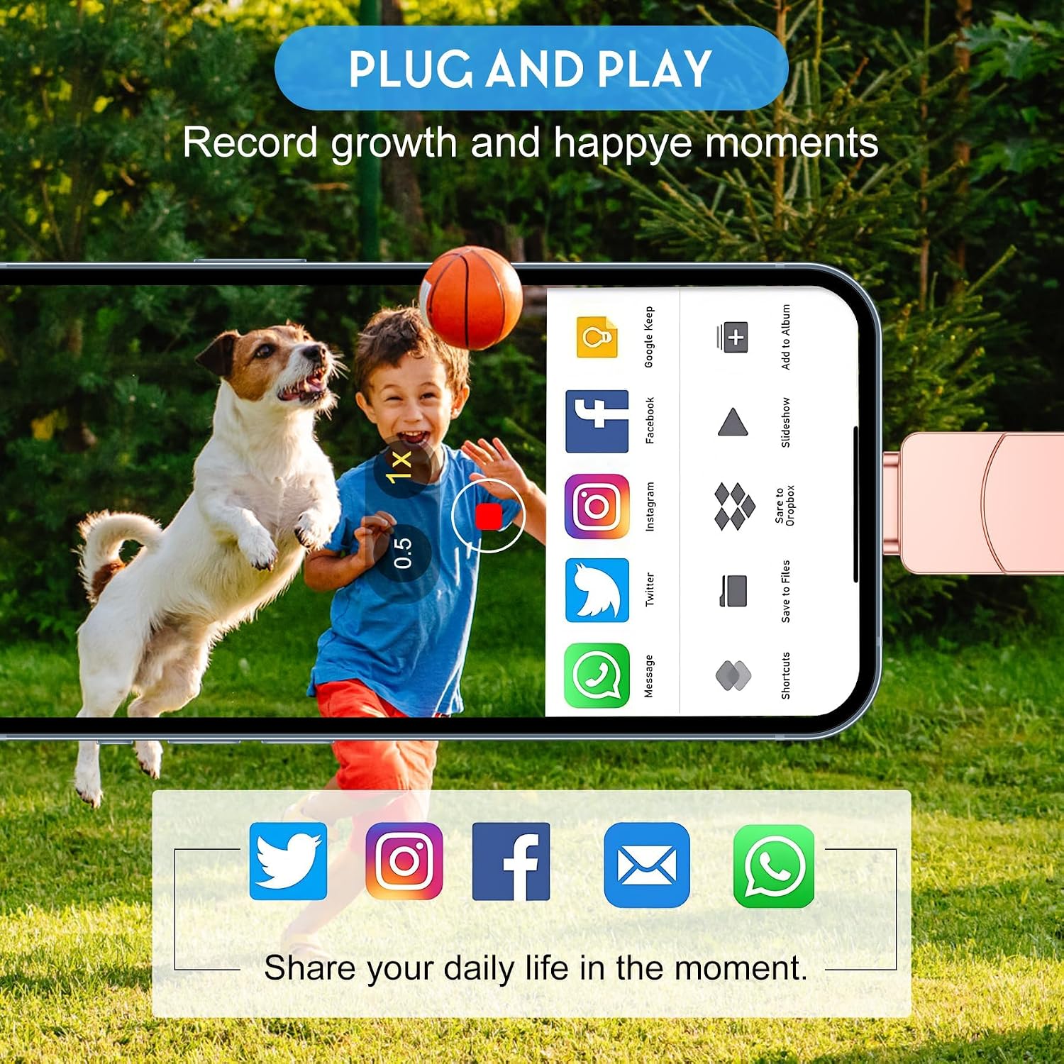 Thumbnail 6 de Ruweipan Chiavetta USB per Phone 512GB – 4 in 1 USB-C/Lightning/Micro USB, USB 3.0