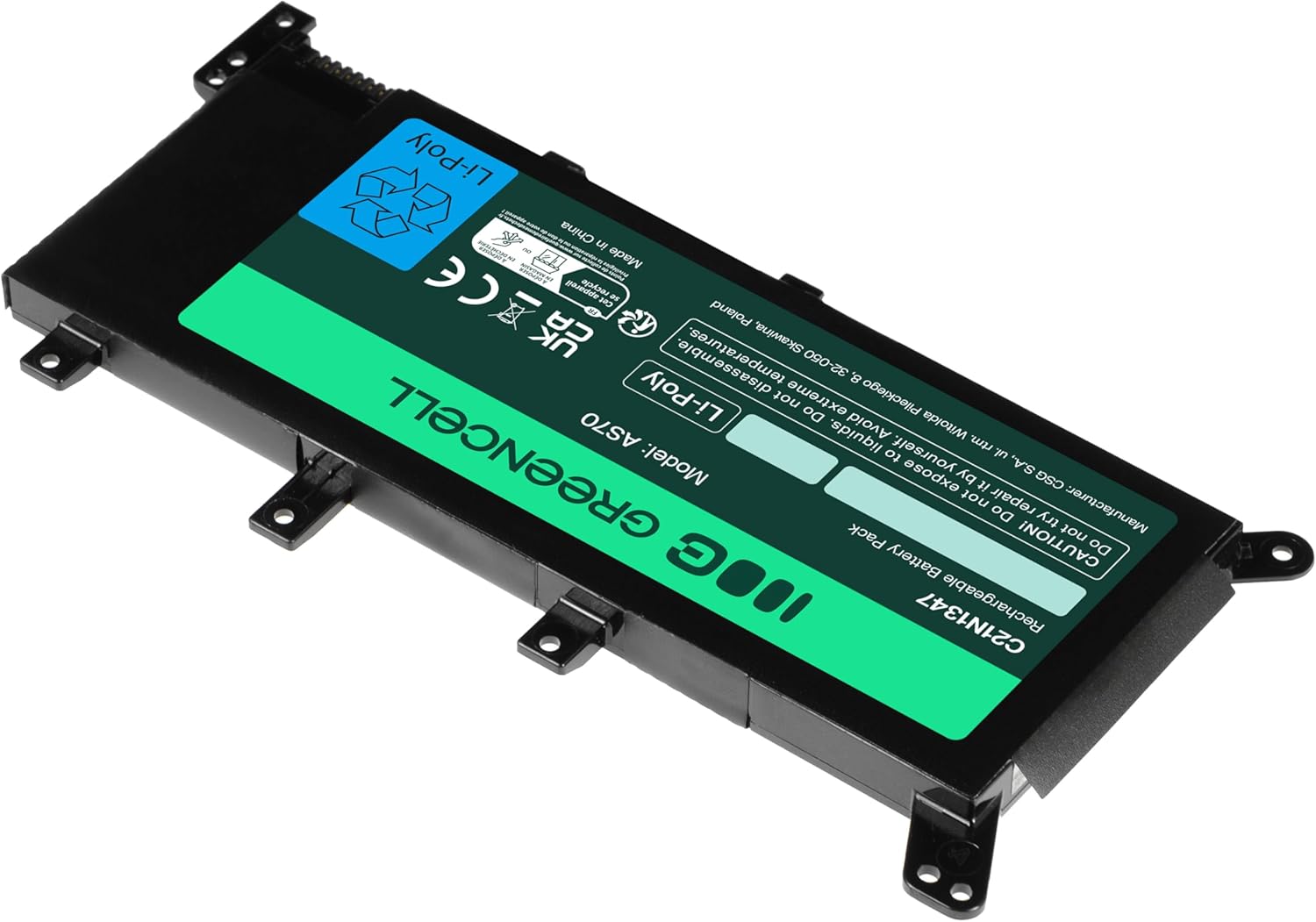 Thumbnail 4 de Greencell Batteria C21N1347 da 7,6 V e 4000 mAh per portatili Asus (serie A555, F555, K555, R556, X555)