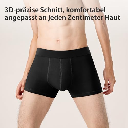 Detalle 2 de QINCAO Boxershorts Herren 6er Pack – Ohne Logo, Baumwolle, komfortabler Sitz