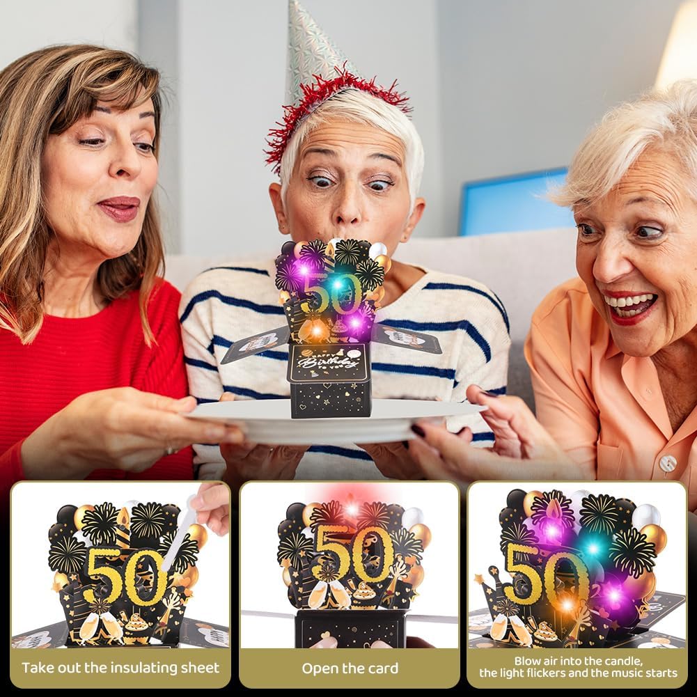 Detalle 2 de OFFCUP 50 Ans Carte pop-up 3D musicale 🎉