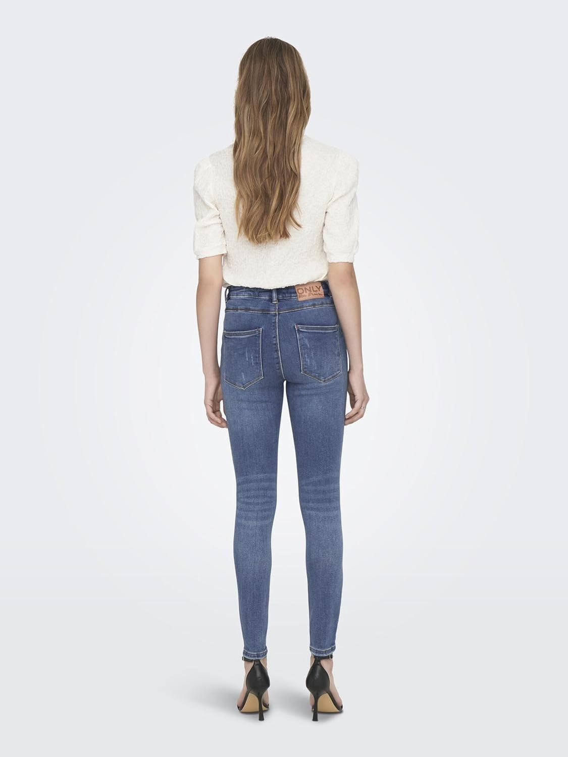 Detalle de ONLY Women's Onlmila Life Hwsk ANK DST Bj139944 Noos Jeans