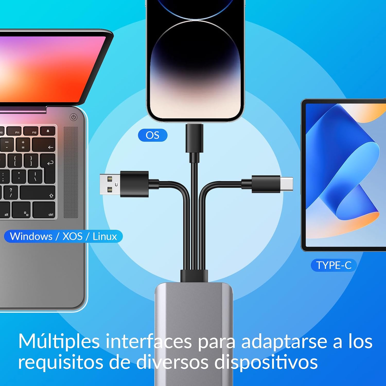 Detalle de JOOPSHEE 5-in-1 multi memory card reader