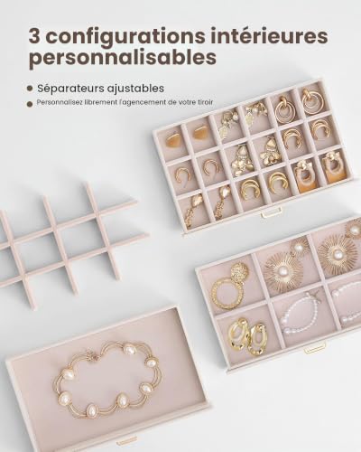 Thumbnail 6 de Lolalet Boîte de Rangement pour Boucles d'Oreilles et Bagues à Tiroirs – élégante et modulable