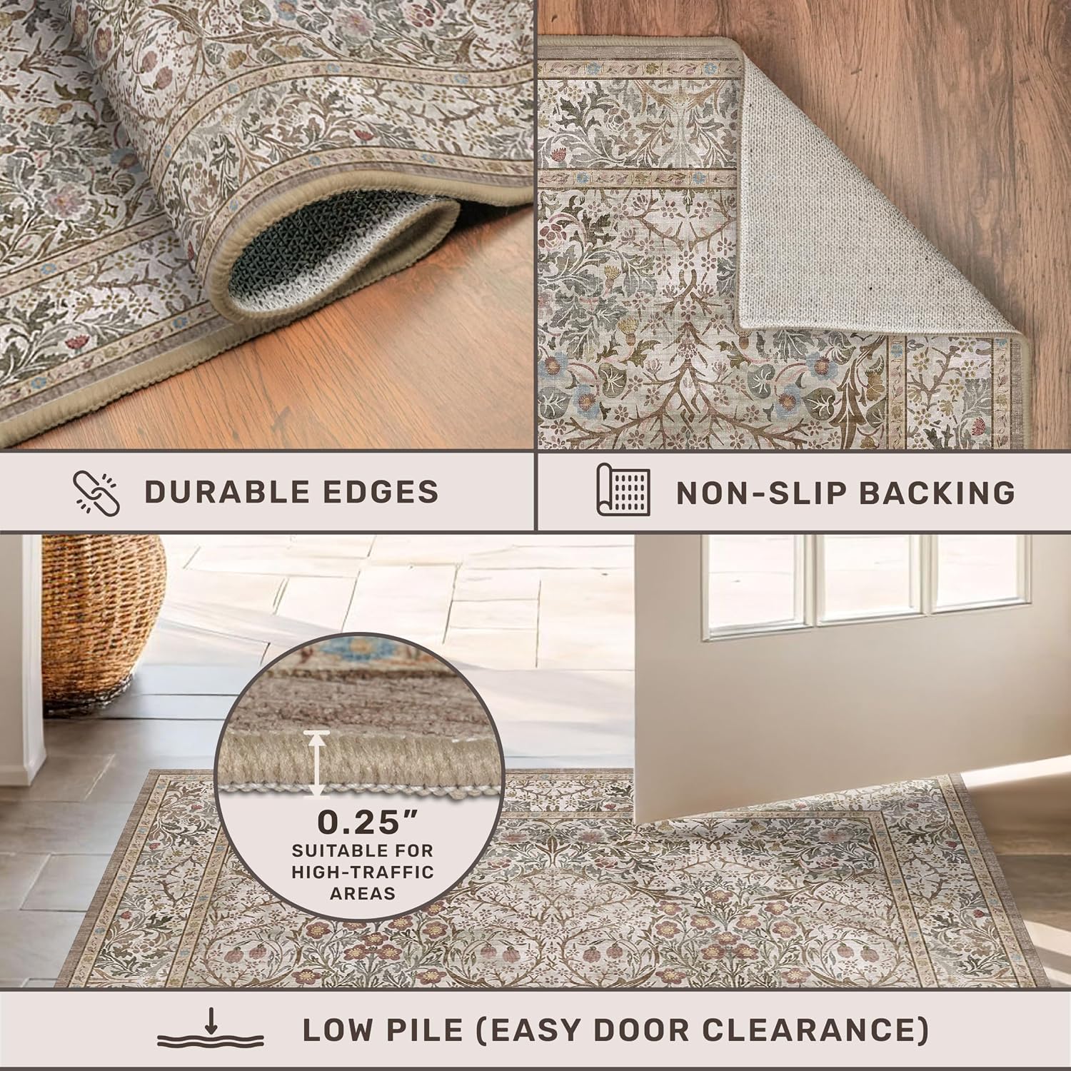 Thumbnail 4 de Washable Runner Rug, 2x5