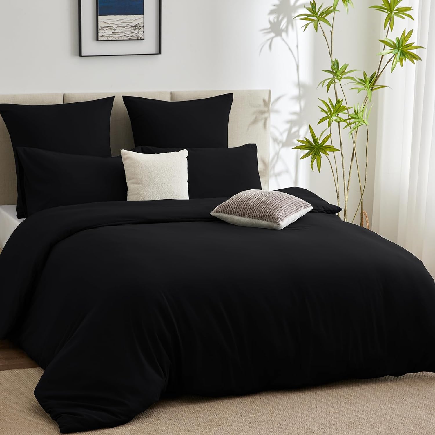 Detalle 2 de WAVVE Parure de lit 220 x 240 Noir